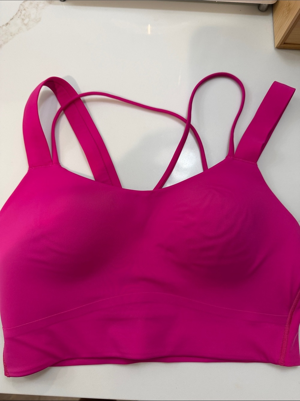 lululemon athletica Bright Pink Strappy Seamless Sports Bralette